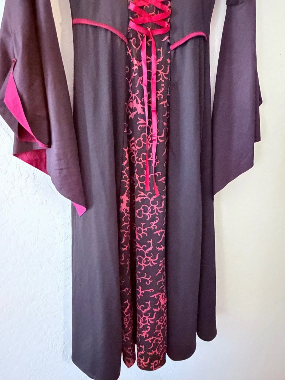 California Costumes Black Dress with Red Scroll Accents